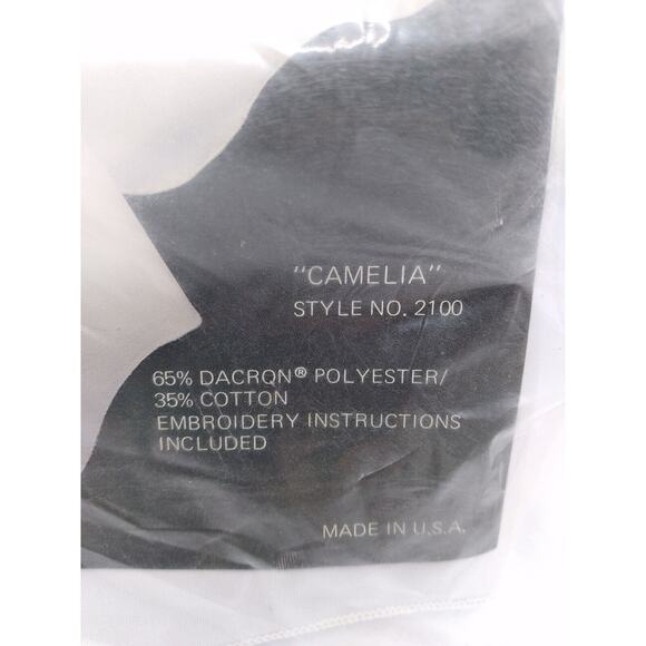 60x80 Inch Oblong Stamped Tablecloth For Applique And Embroidery Kit Camelia - Picture 4 of 6